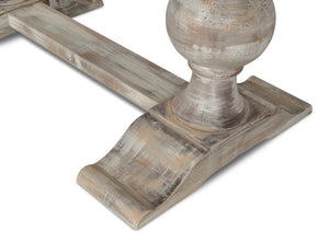 Sarreid Small 81" Dining Table With Stunning Porcelain Calacatta Gloss Top & Elegant Grey Oak Base Grey  U130-as06