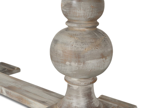 Sarreid Small 81" Dining Table With Stunning Porcelain Calacatta Gloss Top & Elegant Grey Oak Base Grey  U130-as06