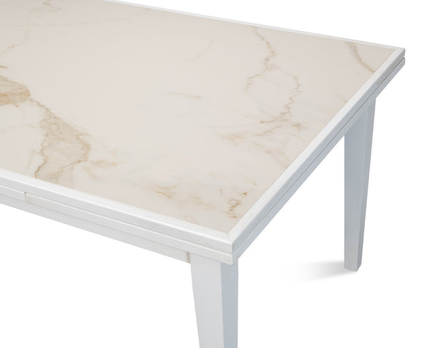 Sarreid Rect. Extension Dining Table - Elegant Grey Oak Finish With Porcelain Top And Sturdy Beechwood Legs Grey  U149-as