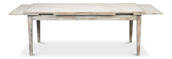 Sarreid Rect. Extension Dining Table - Elegant Grey Oak Finish With Porcelain Top And Sturdy Beechwood Legs Grey  U149-as