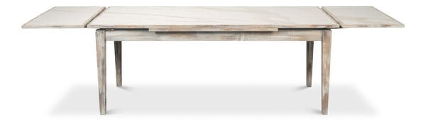 Sarreid Rect. Extension Dining Table - Elegant Grey Oak Finish With Porcelain Top And Sturdy Beechwood Legs Grey  U149-as