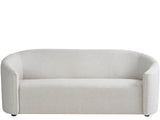 Serenity Sofa - Luxurious Heath Platinum Upholstery, Curved Arms & Contemporary Style for Your Home