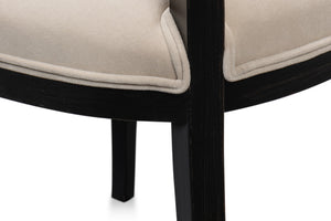 Sarreid Goccia Side Chair Set Of 2 In Nero Organza - Elegant Beechwood Design For Modern Living Spaces Black  U165-03f11