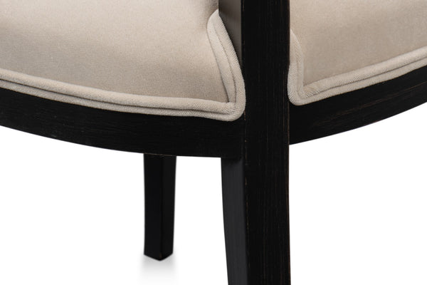 Sarreid Goccia Side Chair Set Of 2 In Nero Organza - Elegant Beechwood Design For Modern Living Spaces Black  U165-03f11