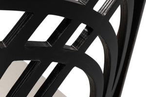 Sarreid Goccia Side Chair Set Of 2 In Nero Organza - Elegant Beechwood Design For Modern Living Spaces Black  U165-03f11