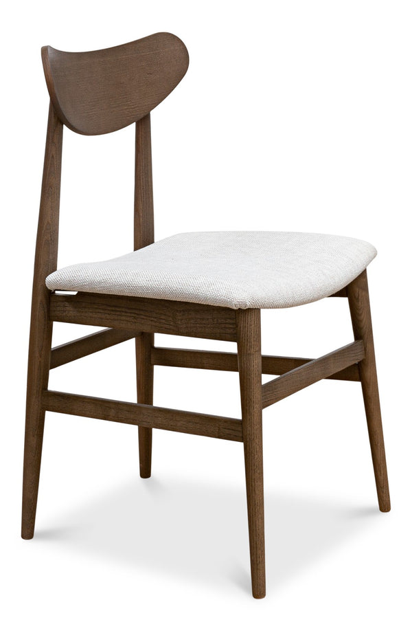 Sarreid Mid-century Side Chair Driftwood Oatmeal - Stylish Beechwood Design, Set Of 2 For Modern Homes Brown  U175-07f46