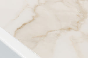 Sarreid Rectangular Dining Table - Elegant Grey Oak Base With Calacatta Porcelain Top For Modern Dining Grey  U188-as