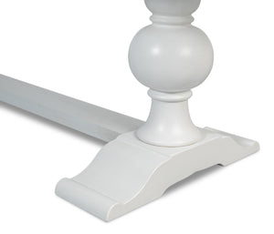 Sarreid Rectangular Dining Table Cortina - Stunning White Calacatta Porcelain With Elegant Tulip Wood Base White  U188-as08