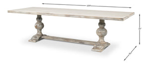 Sarreid Rectangular Dining Table - Elegant Grey Oak Base With Calacatta Porcelain Top For Modern Dining Grey  U188-as