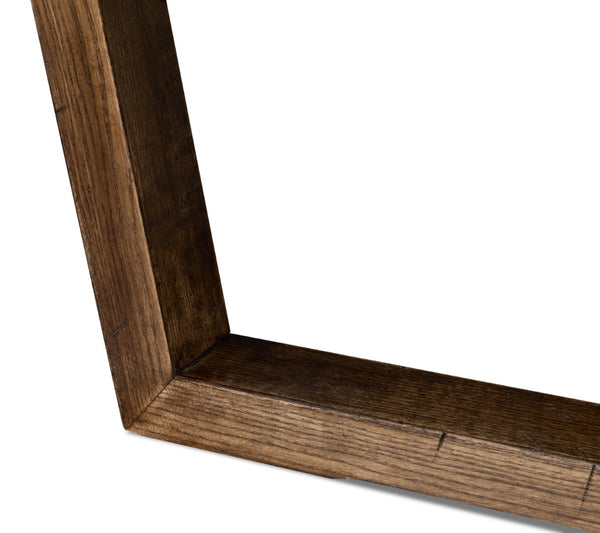 Sarreid Double Pedestal Dining Table - Rustic Driftwood Base, Elegant Grey Porcelain Top, Perfect For Gatherings Grey  U198-as