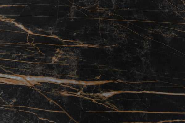 Sarreid Paolino Table - Elegant Driftwood Design With Noir Gloss Porcelain Top & Beechwood Legs For Style Black  U204-as