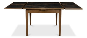 Sarreid Paolino Table - Elegant Driftwood Design With Noir Gloss Porcelain Top & Beechwood Legs For Style Black  U204-as