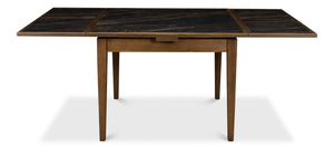 Sarreid Paolino Table - Elegant Driftwood Design With Noir Gloss Porcelain Top & Beechwood Legs For Style Black  U204-as