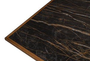 Sarreid Butterfly Dining Table - Elegant Driftwood Design With Noir Gloss Porcelain & Beechwood Legs Beige  U205-as