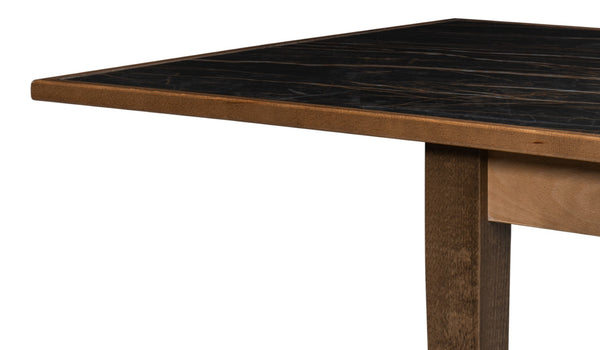 Sarreid Butterfly Dining Table - Elegant Driftwood Design With Noir Gloss Porcelain & Beechwood Legs Beige  U205-as