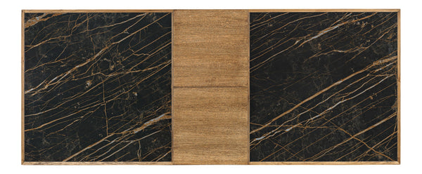 Sarreid Butterfly Dining Table - Elegant Driftwood Design With Noir Gloss Porcelain & Beechwood Legs Beige  U205-as