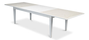 Sarreid Elton Butterfly Dining Table - Elegant White Porcelain Top With Beechwood Legs For Modern Homes White  U223-as08