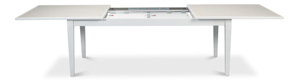 Sarreid Elton Butterfly Dining Table - Elegant White Porcelain Top With Beechwood Legs For Modern Homes White  U223-as08