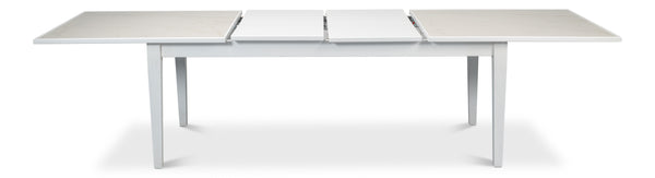 Sarreid Elton Butterfly Dining Table - Elegant White Porcelain Top With Beechwood Legs For Modern Homes White  U223-as08