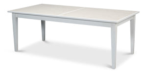 Sarreid Elton Butterfly Dining Table - Elegant White Porcelain Top With Beechwood Legs For Modern Homes White  U223-as08