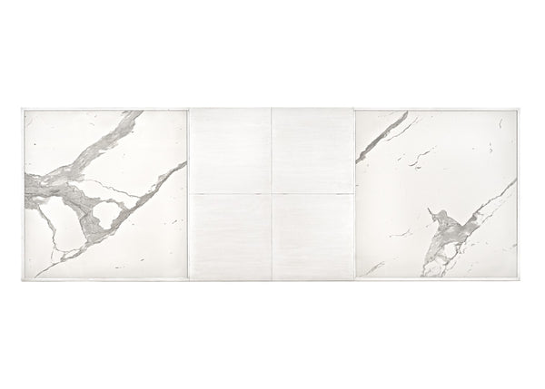 Sarreid Elton Butterfly Dining Table - Elegant White Porcelain Top With Beechwood Legs For Modern Homes White  U223-as08