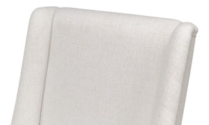 Sarreid Captains Chair - Elegant Cortina Design In White Finish With Luxurious Cream Fabric Upholstery White  U226-08as