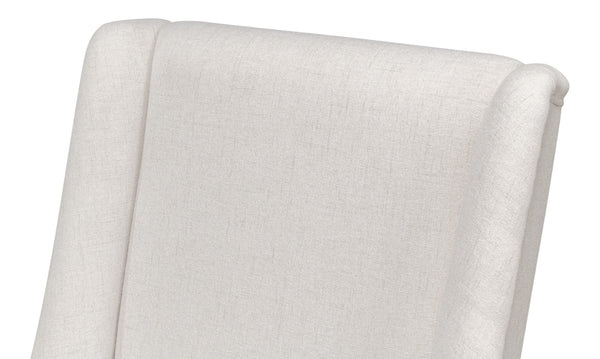 Sarreid Captains Chair - Elegant Cortina Design In White Finish With Luxurious Cream Fabric Upholstery White  U226-08as