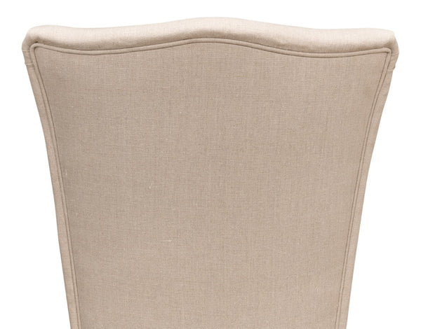 Sarreid Sidechair Cortina White With Linen Flax Upholstery - Elegant Beechwood Frame For Modern Interiors White  U230-08f01