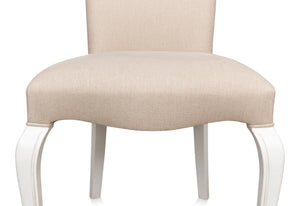 Sarreid Sidechair Cortina White With Linen Flax Upholstery - Elegant Beechwood Frame For Modern Interiors White  U230-08f01