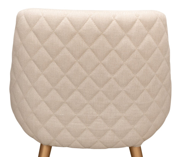 Sarreid Thao Chair With Elegant Gold Legs In Luxurious Flax Linen - Perfect For Chic Home Decor And Comfort White  U232-asf01