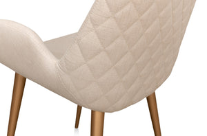 Sarreid Thao Chair With Elegant Gold Legs In Luxurious Flax Linen - Perfect For Chic Home Decor And Comfort White  U232-asf01