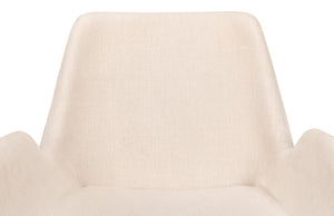 Sarreid Thao Chair With Elegant Gold Legs In Luxurious Flax Linen - Perfect For Chic Home Decor And Comfort White  U232-asf01