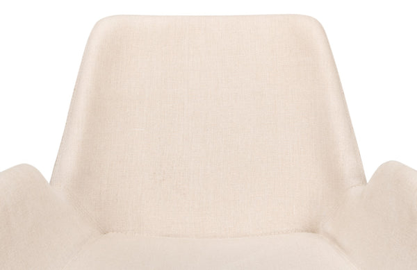 Sarreid Thao Chair With Elegant Gold Legs In Luxurious Flax Linen - Perfect For Chic Home Decor And Comfort White  U232-asf01