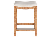 Sandbar Rattan Console Stool with Adjustable Levelers - Stylish Comfort in Natural Finish Design