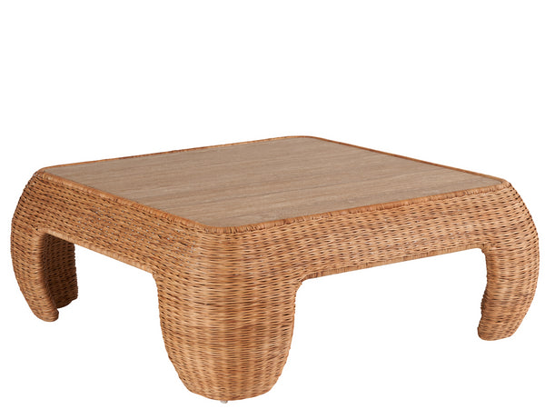Universal Furniture Havasu Cocktail Table U330819 Fishbone Weave Rattan