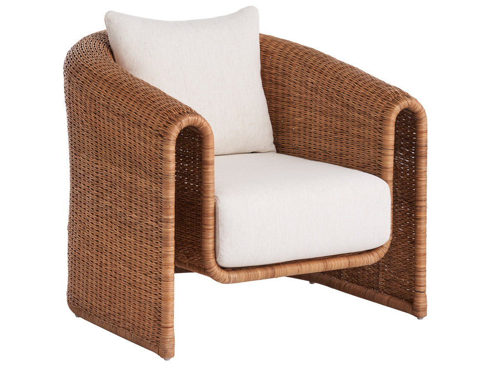 Universal Furniture Key Largo Lounge Chair U330835 Fishbone Weave Rattan