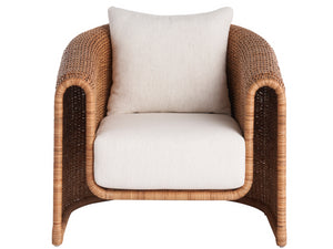 Universal Furniture Key Largo Lounge Chair U330835 Fishbone Weave Rattan