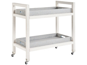 Universal Furniture Jupiter Bar Cart U330A890 White Sand/Blue Seagrass