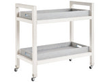 Universal Furniture Jupiter Bar Cart U330A890 White Sand/Blue Seagrass