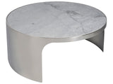 Revolve Nesting Table Grey Carrea top/ Polished Nickel base U365809L Universal Furniture