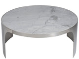 Revolve Nesting Table Grey Carrea top/ Polished Nickel base U365809L Universal Furniture