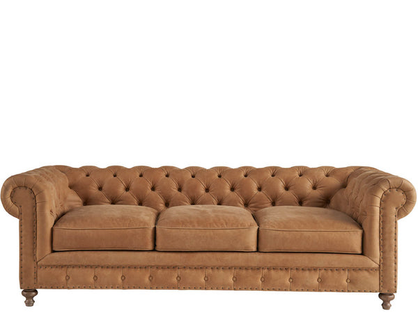 Universal Furniture Berkeley Sofa: Luxuriously Plush Comfort With Stylish Diamond Tufting And Modern Rolled Arms Design Brown 100% Leather 417501-1771-1-universal