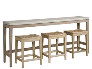 Universal Furniture Saratoga Console W/3 Counter Stools   U423803cs-universal