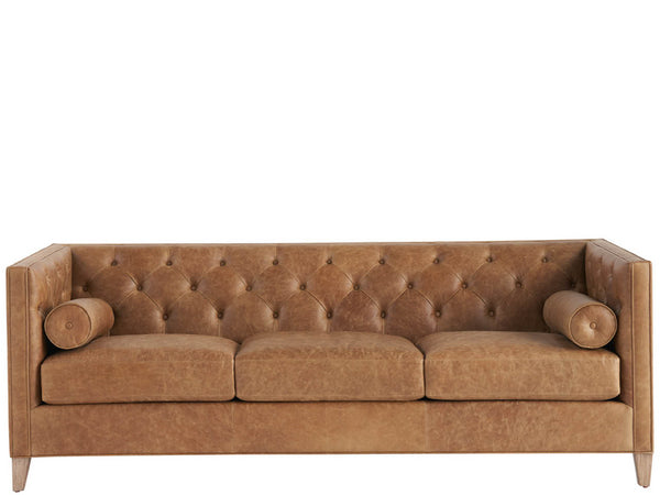 Universal Furniture Wenston Sofa: Luxurious Top-grain Leather Elegance With Mid-century Flair & Timeless Sophistication  100% Leather U434501-1624-2-universal