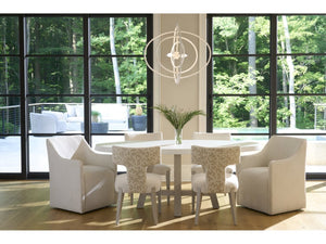 Universal Furniture Dockside Dining Table - 80-inch Oval White Concrete Top With Warm Oak Legs For Coastal Elegance Natural Oak  U533657-universal