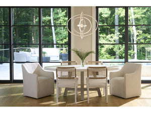 Universal Furniture Dockside Dining Table - 80-inch Oval White Concrete Top With Warm Oak Legs For Coastal Elegance Natural Oak  U533657-universal