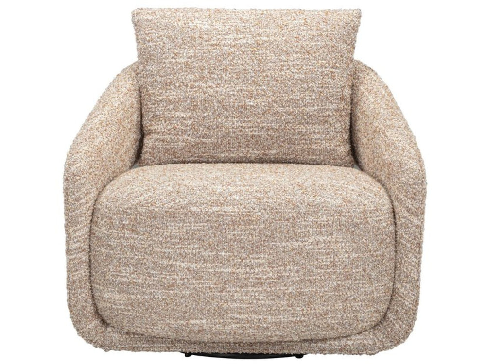 Universal Furniture Elio Swivel Lounge Chair – Stylish Comfort With Espresso Accents For Any Modern Living Space  88% Polyester,12% Acrylic U501503-1833-1-universal