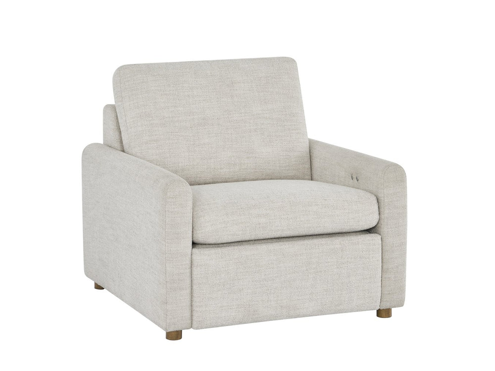 Universal Furniture Hyde Upholstered Recliner with Oak Legs Plush Removable Cushions Modern Living Room U503503-1821-2