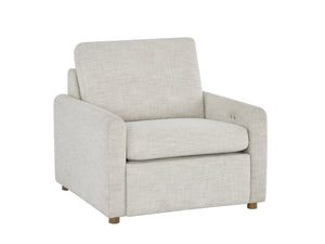 Universal Furniture Hyde Upholstered Recliner with Oak Legs Plush Removable Cushions Modern Living Room U503503-1821-2