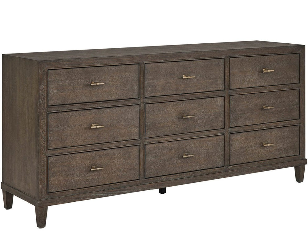 Universal Furniture Cocoa Dresser - Stunning Nine-drawer Storage Solution In Lightly Sandblasted Oak For Elegant Bedrooms Cocoa  U508050-universal